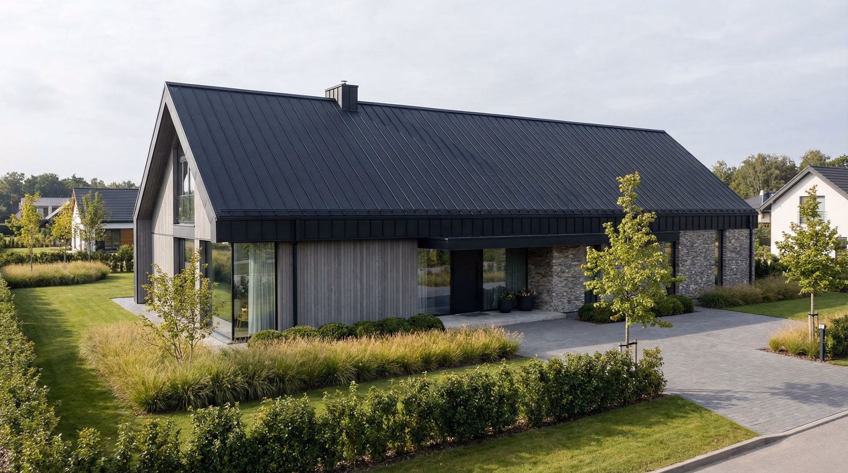 Tradicinis keraminių čerpių stogas