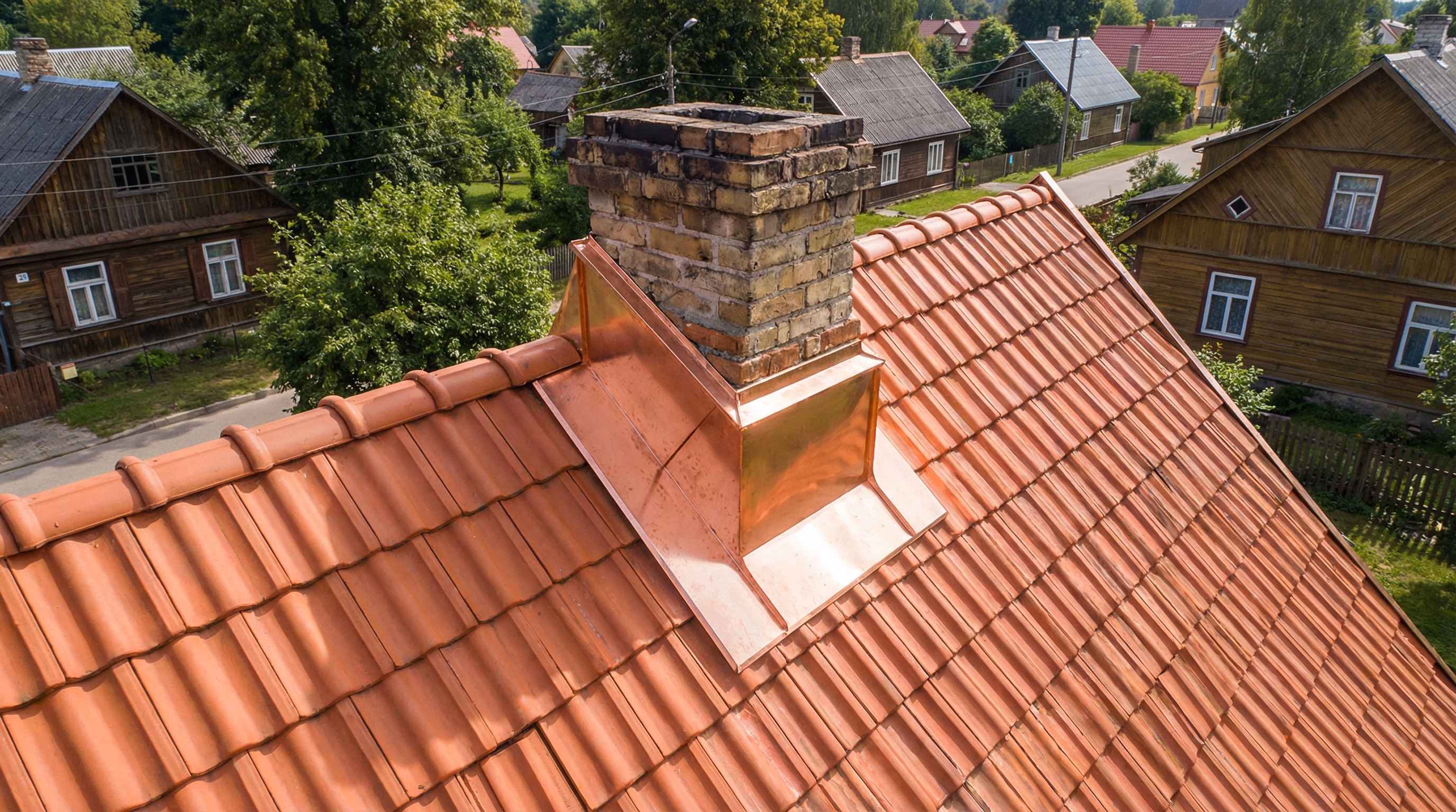 Stogo kamino skardinimas